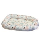 Babakirály erdei állatos babafészek türkiz