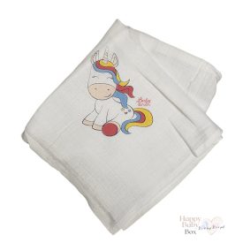   Baby Bruin nyomott mintás textil pelenka Unikornis mintával