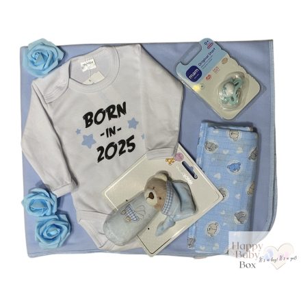 Kicsi - Fiús Born in 2025 babaköszöntő csomag 