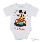 Disney Mickey rövid ujjú body fehé