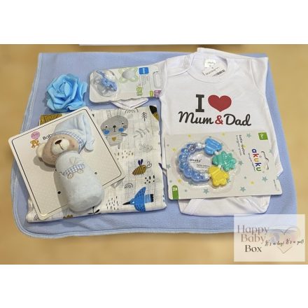 Közepes - I love Mum & Dad  babaköszöntő csomag