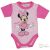 Minnie mintás rövid ujjú body rózsaszín
