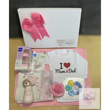 Nagy - I love Mum & Dad  lányos babaköszöntő csomag