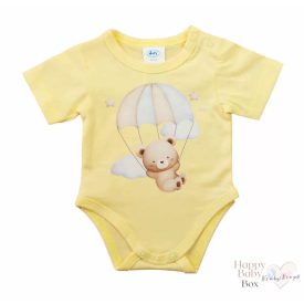 Rövid ujjú baba body macis mintával