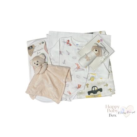 Natúr babaváró csomag állatos-repülős bodyval