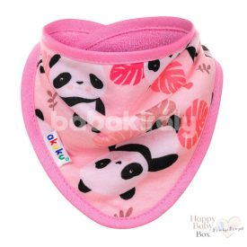 Akuku 2:1 előke és nyálkendő - Panda - Rózsaszín