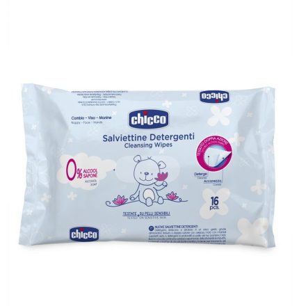 Chicco Lótusz-vizes törlőkendő - Visszazárható tetővel 16 db