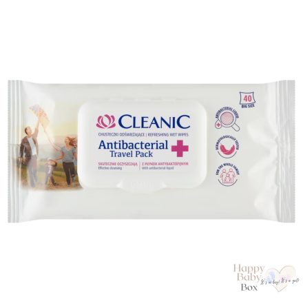 Cleanic frissítő ANTIBACTERIAL TRAVEL PACK 40 db